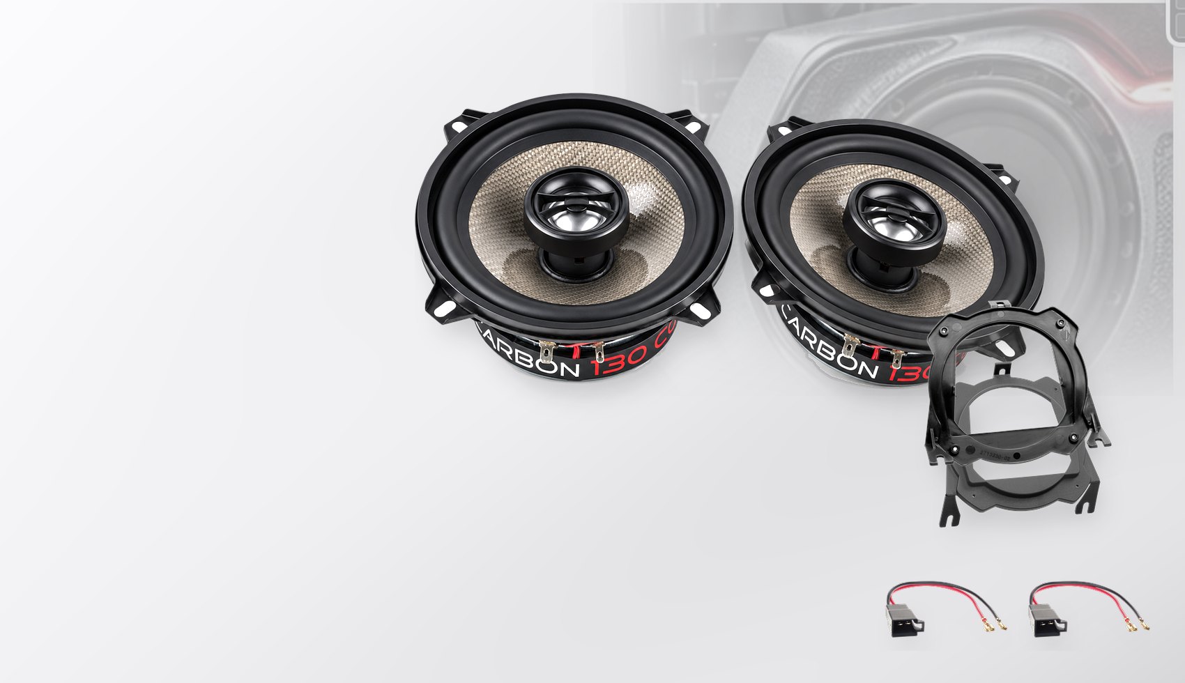 Pachet difuzoare dedicate Opel Corsa C (X01) 3 uși 2000-2006 - Audio System CARBON 130 mm