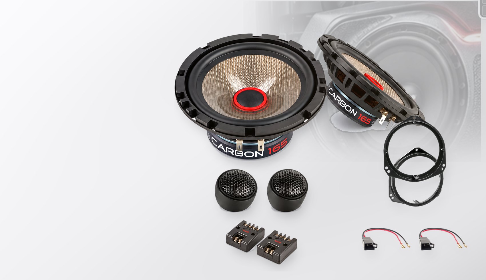 Pachet difuzoare dedicate Opel Zafira A (T98 MONOCAB) 2002-2005 - Audio System CARBON 165 mm