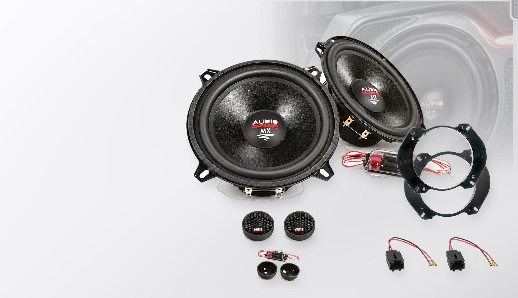 Pachet difuzoare dedicate Peugeot 306 (7*) 1997-2001 - Audio System MX EVO 130 mm