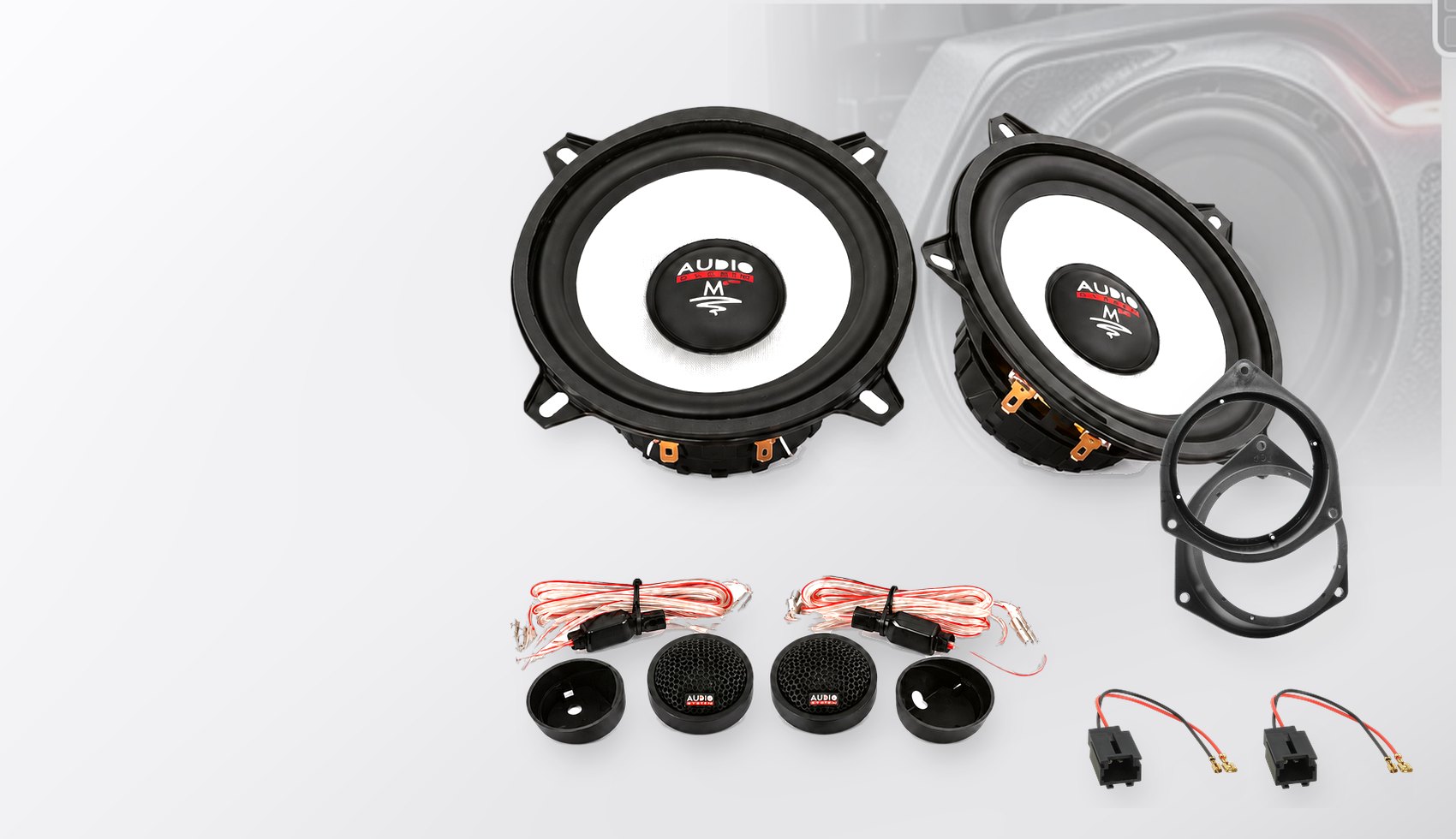 Pachet difuzoare dedicate Peugeot Bipper (225L/A) 2008-2015 - Audio System M EVO 2 130 mm