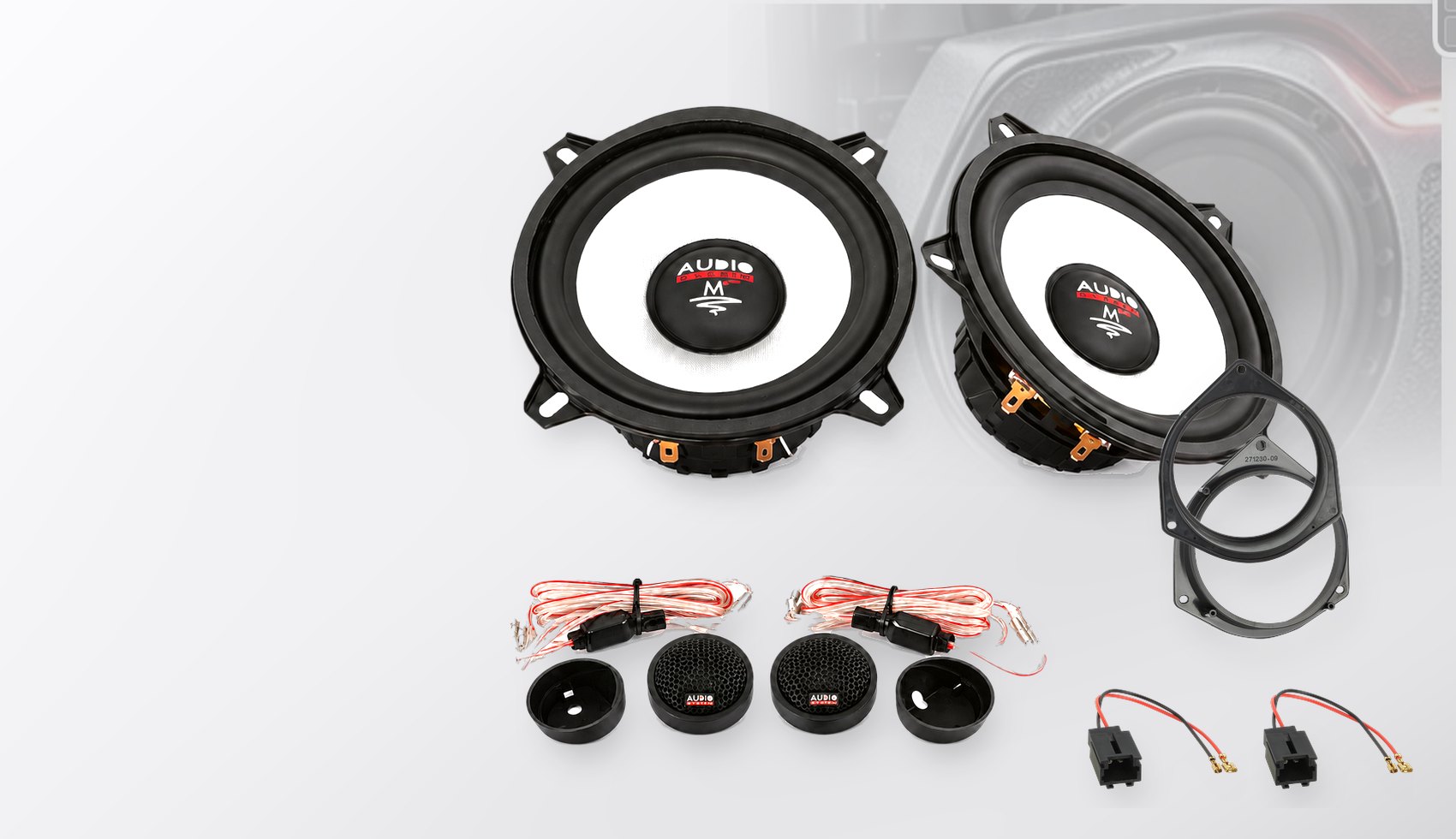 Pachet difuzoare dedicate Peugeot Bipper (A) 2007-2015 - Audio System M EVO 2 130 mm