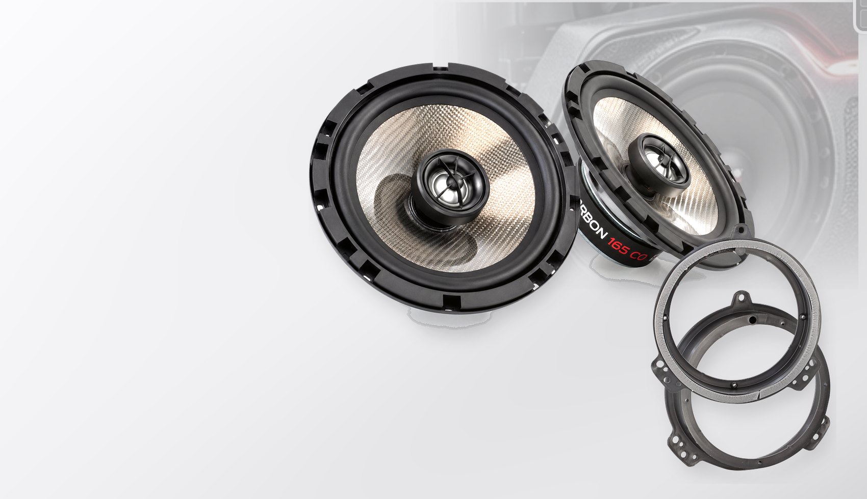 Pachet difuzoare dedicate Toyota Yaris 1999-2003 - Audio System CARBON 165 mm