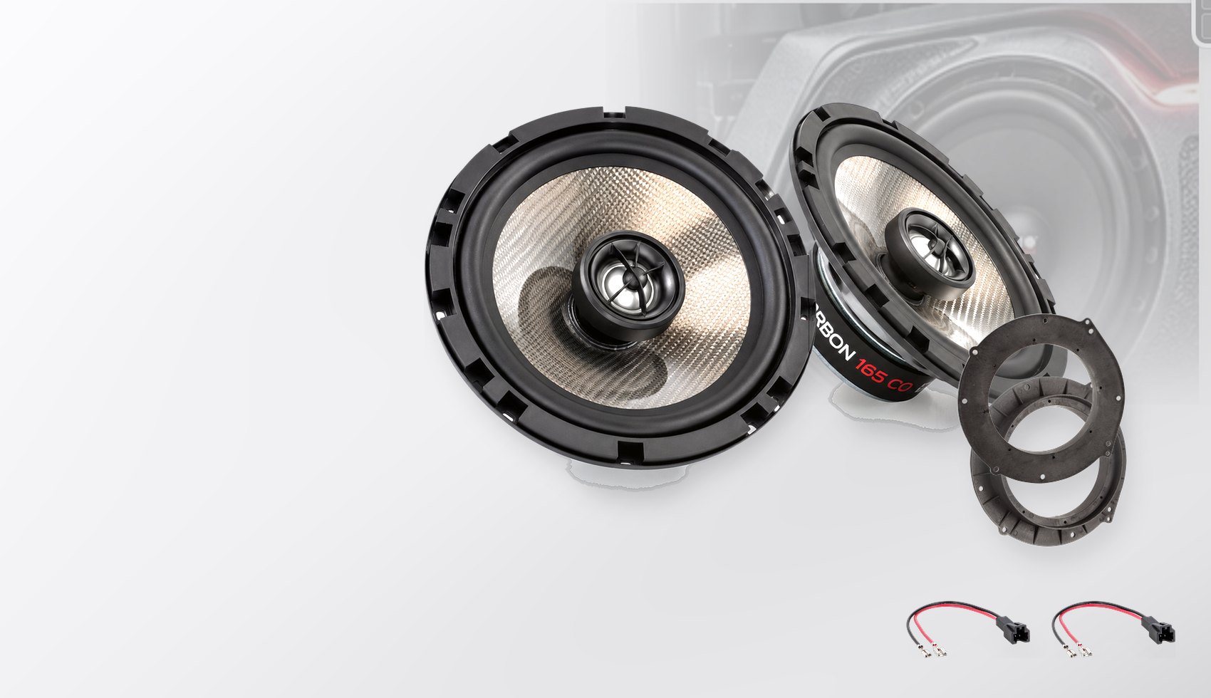 Pachet difuzoare dedicate Audi A4 (W8) 2015-2018 - Audio System CARBON 165 mm
