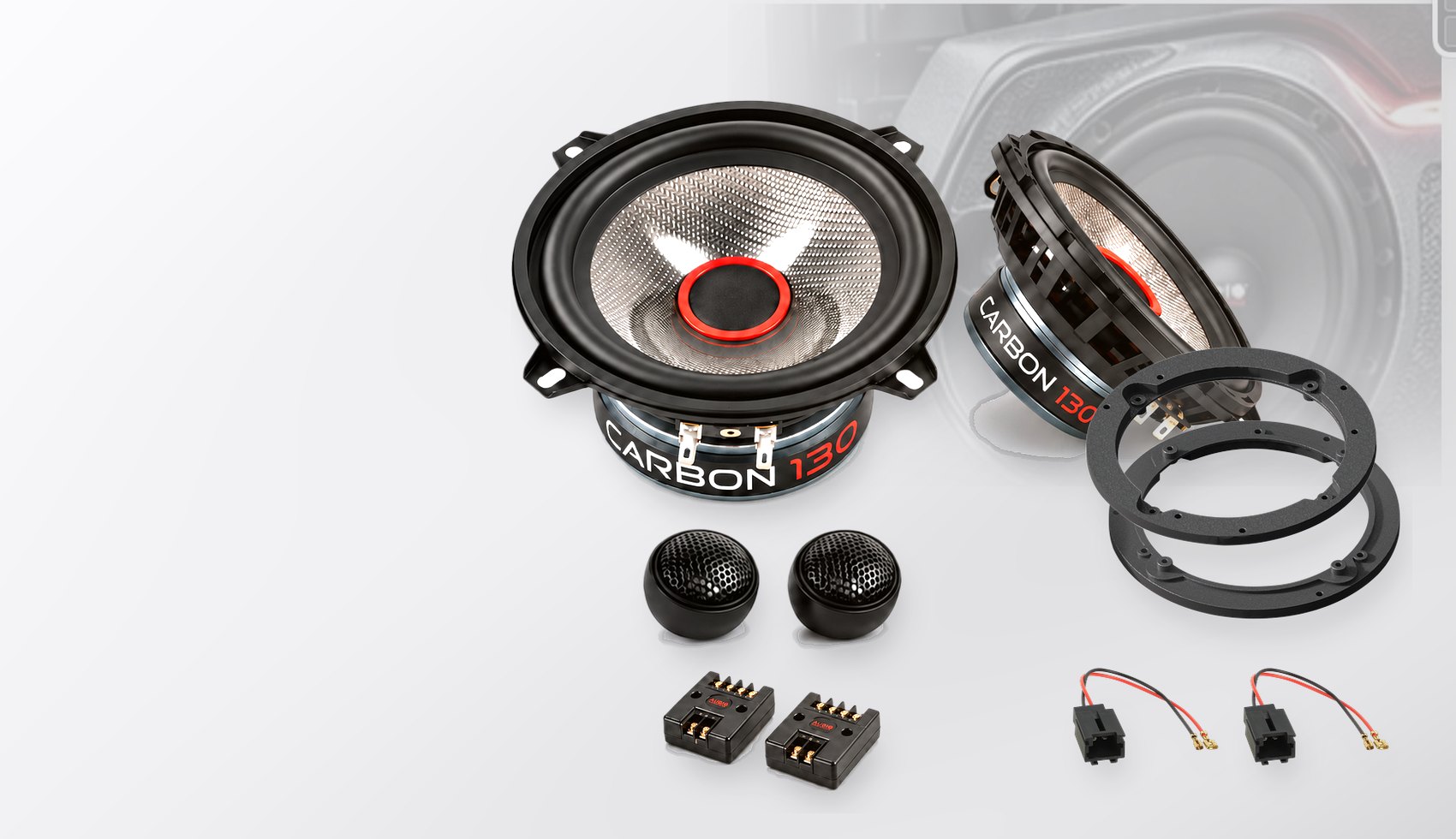 Pachet difuzoare dedicate Citroen C8 (E) 2012-2013 - Audio System CARBON 130 mm