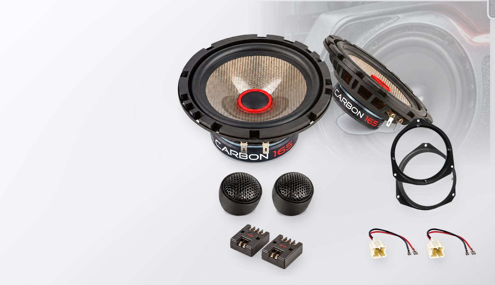 Pachet difuzoare dedicate Dacia Lodgy (SD) 2012-2021 - Audio System CARBON 165 mm