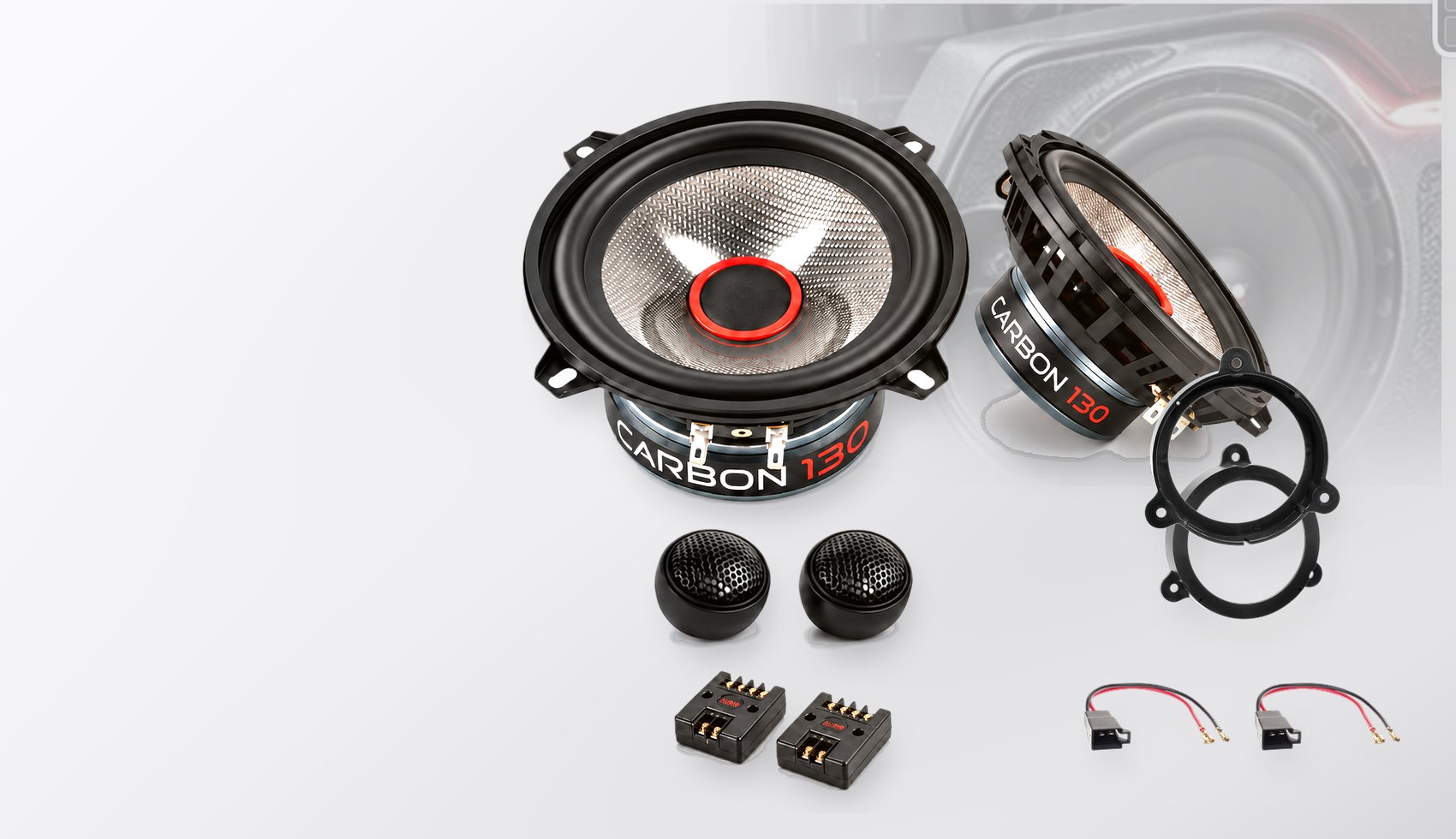 Pachet difuzoare dedicate Dacia Sandero 2008-2012 - Audio System CARBON 130 mm