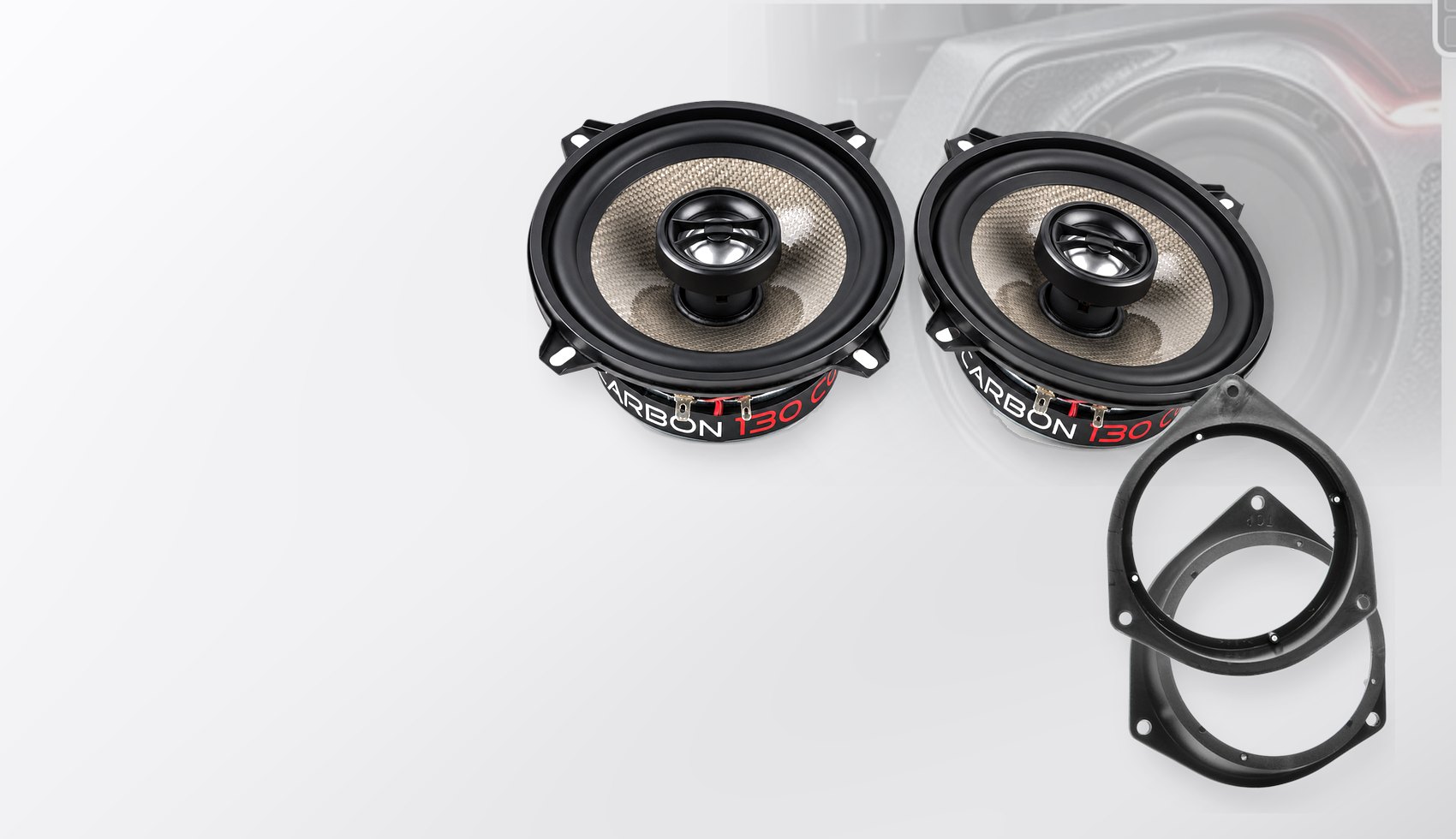 Pachet difuzoare dedicate Fiat Fiorino (225) 2008-2015 - Audio System CARBON 130 mm