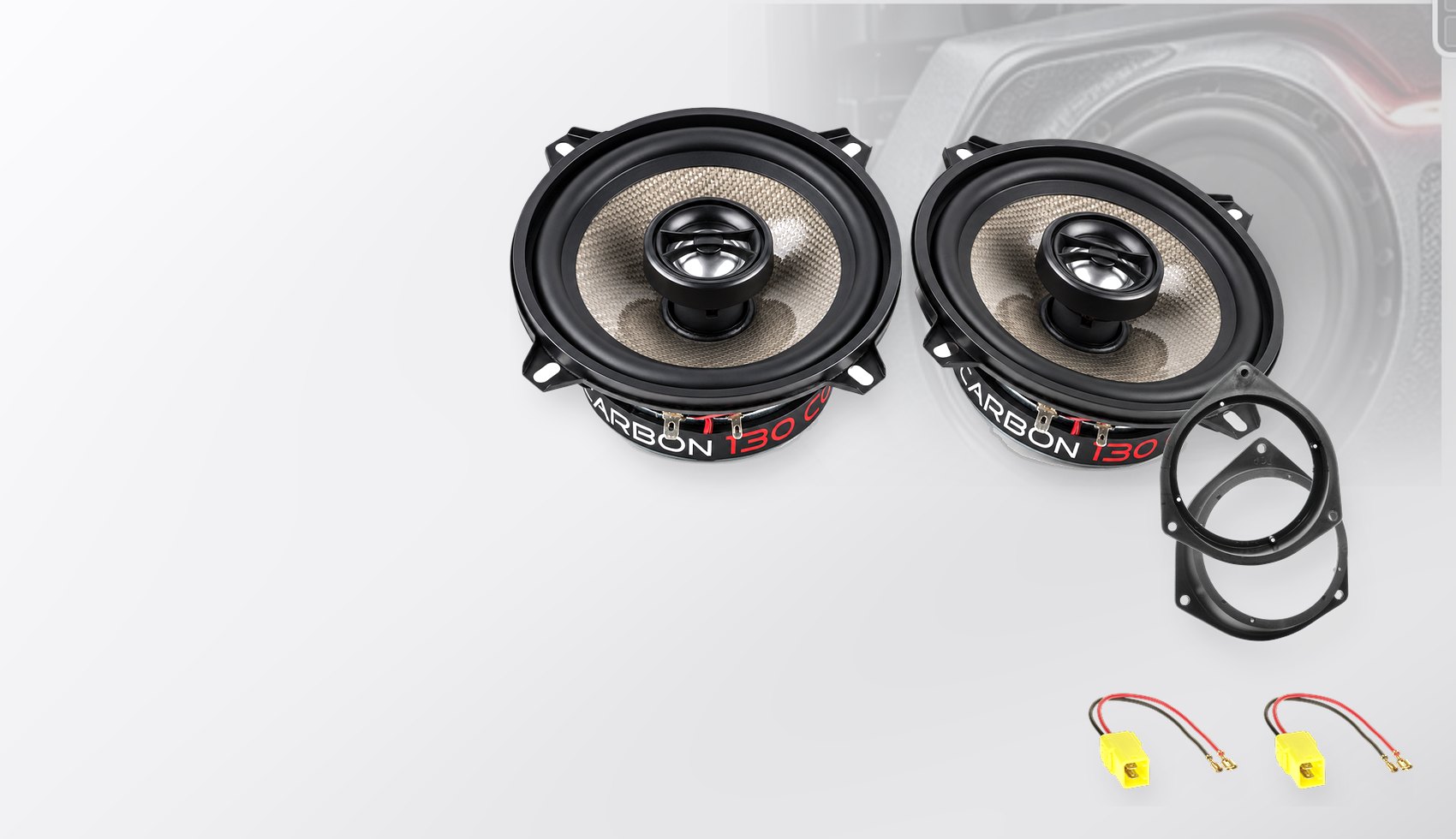 Pachet difuzoare dedicate Fiat Qubo (225) 2008-2015 - Audio System CARBON 130 mm