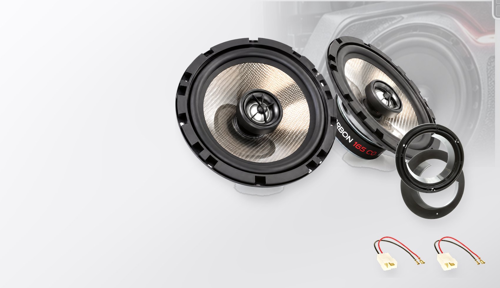 Pachet difuzoare dedicate Fiat Sedici (FY) 2009-2014 - Audio System CARBON 165 mm