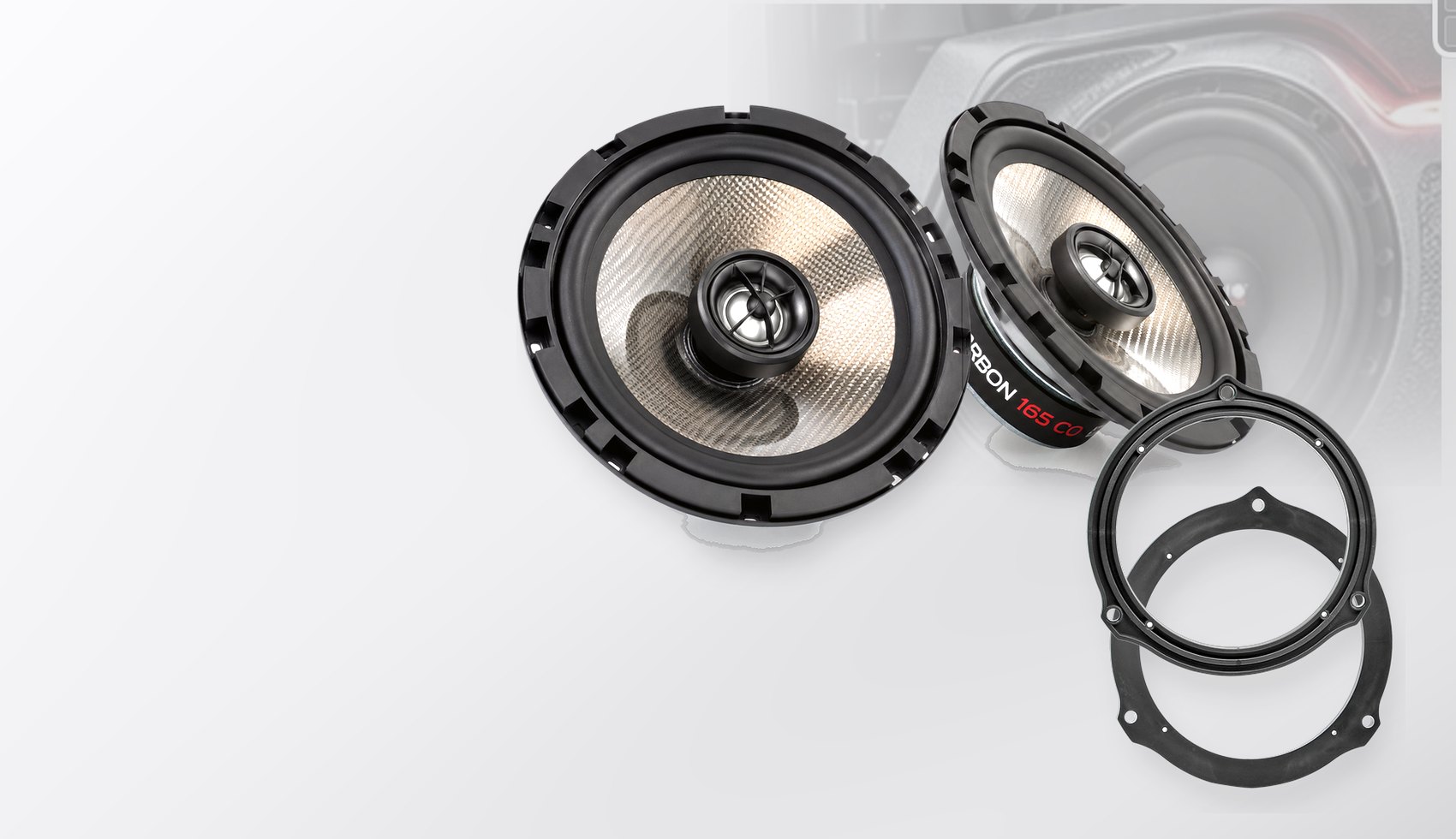 Pachet difuzoare dedicate Ford F150 2020-2022 - Audio System CARBON 165 mm