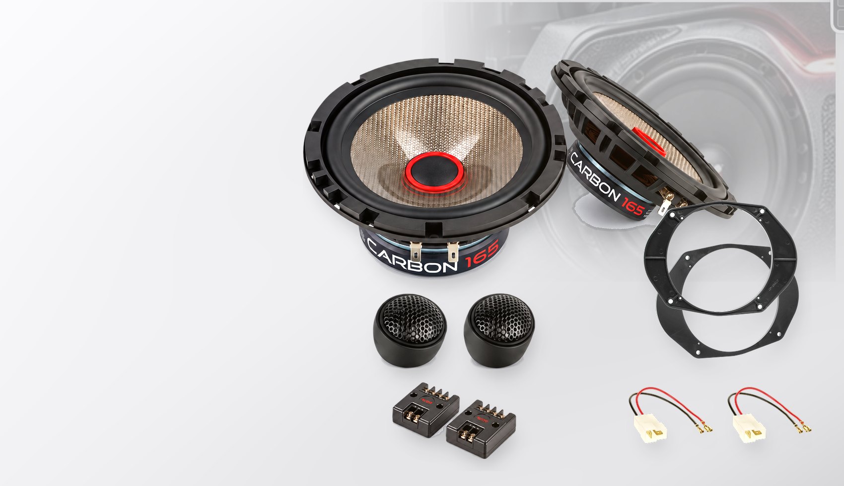 Pachet difuzoare dedicate Ford Transit 1994-2013 - Audio System CARBON 165 mm