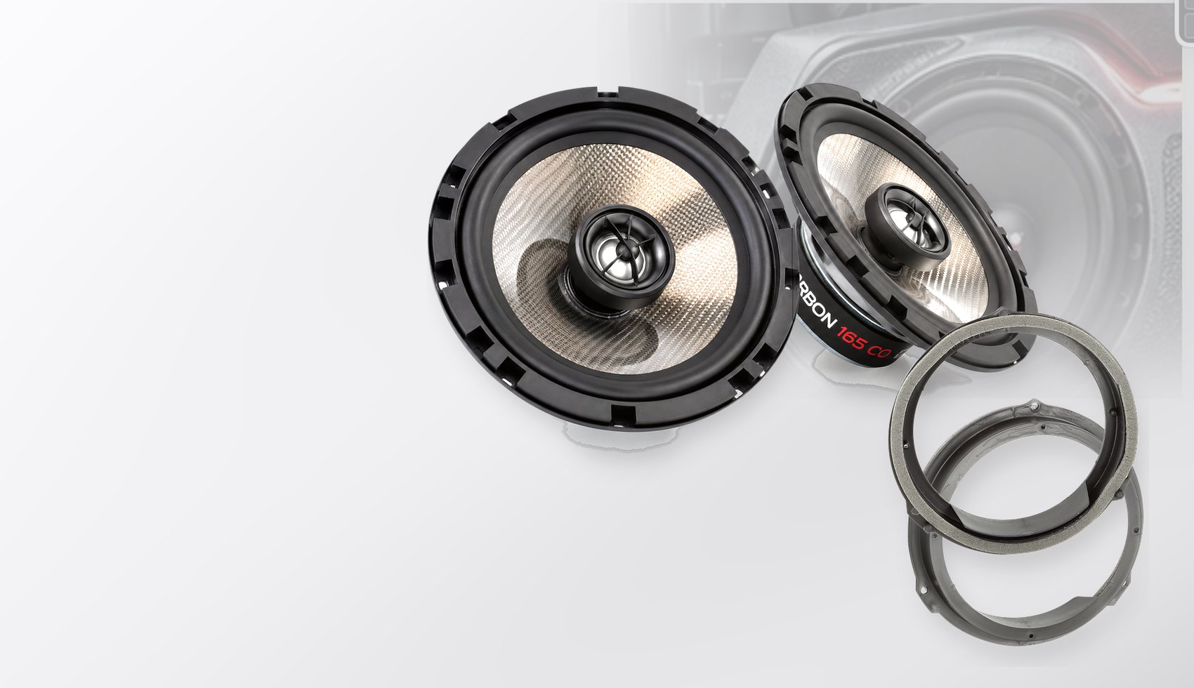 Pachet difuzoare dedicate Jaguar E-Pace (X540) 2018-2020 - Audio System CARBON 165 mm