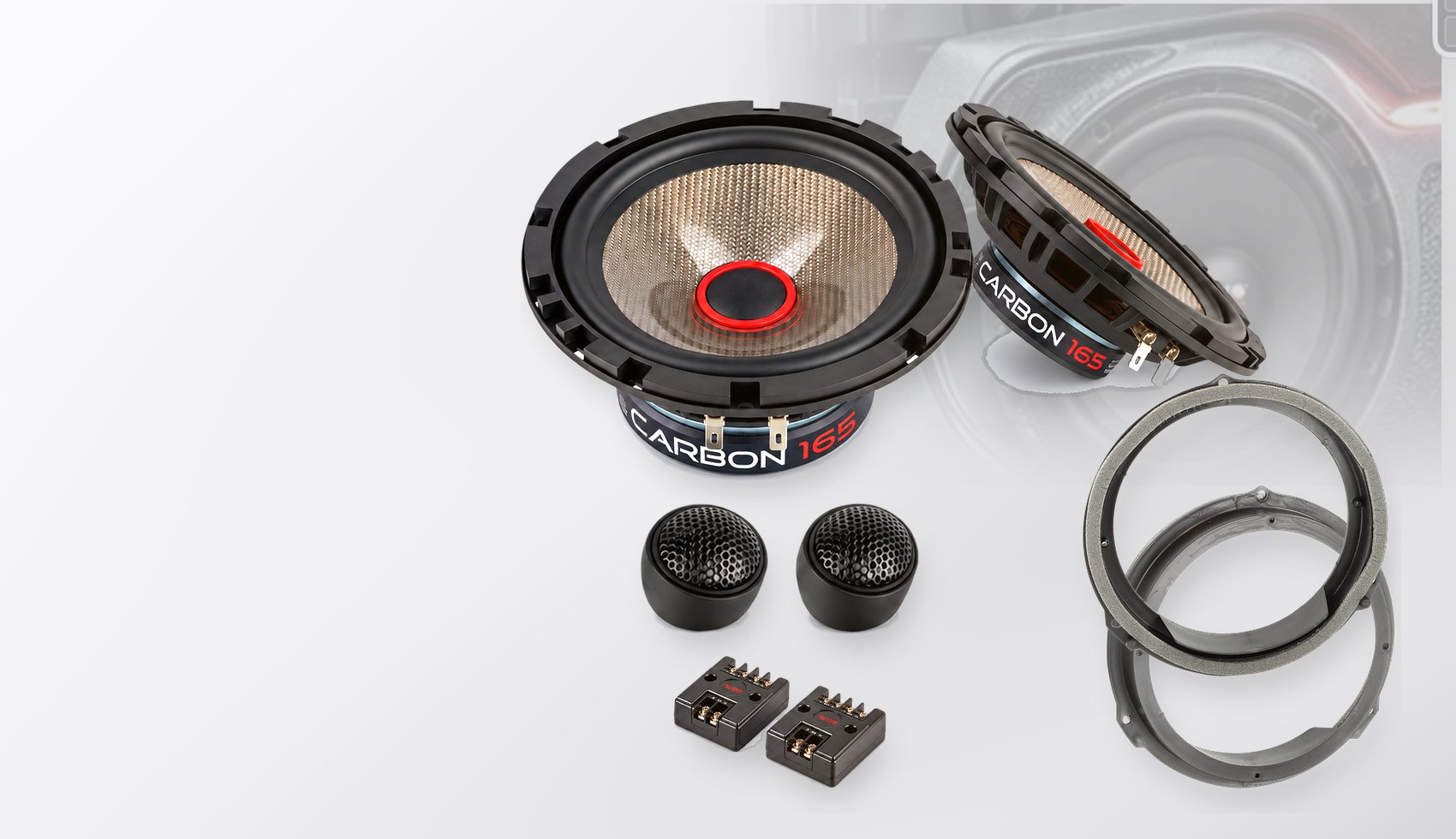 Pachet difuzoare dedicate Jaguar XF (X250) 2011-2015 - Audio System CARBON 165 mm