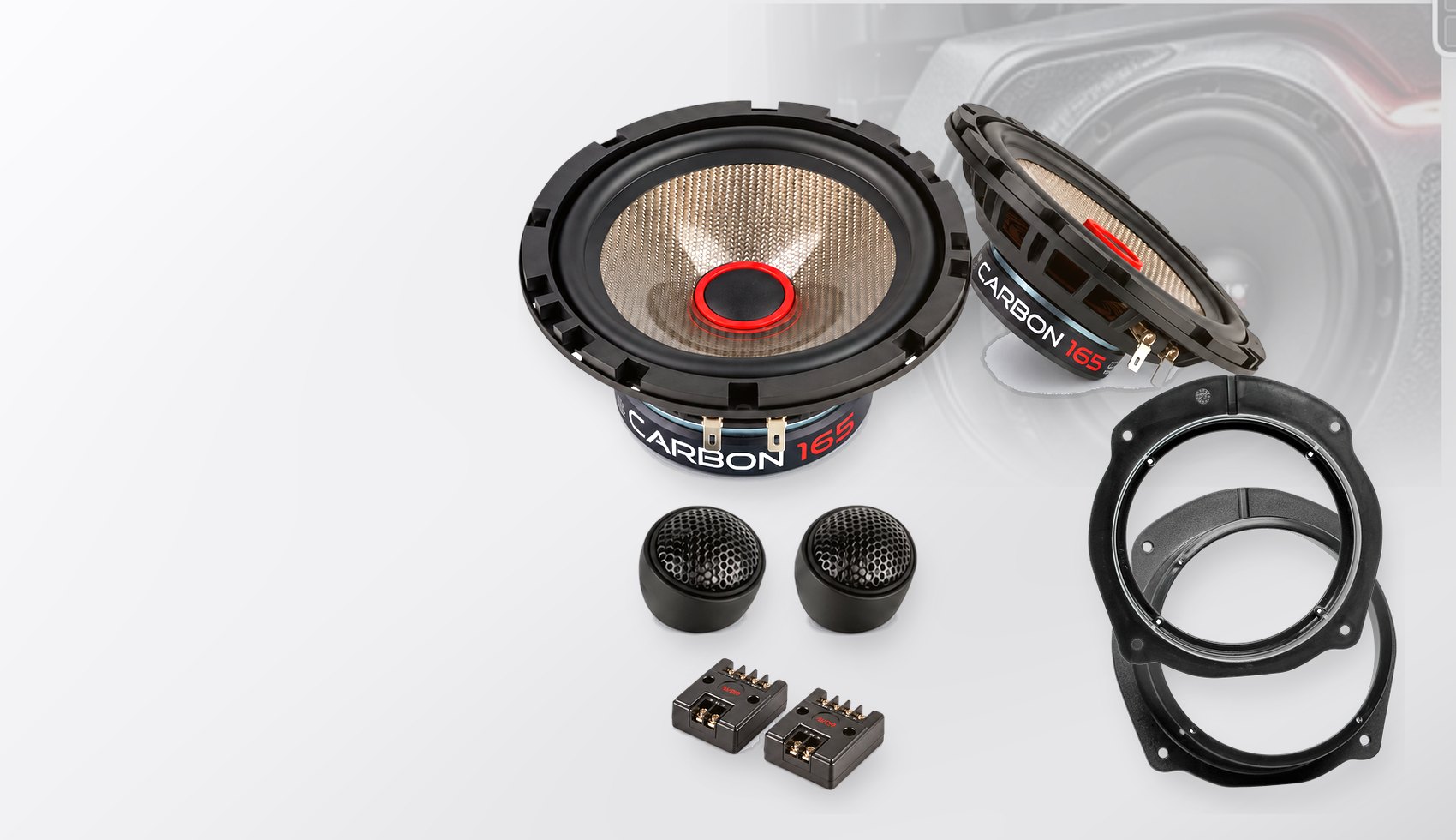 Pachet difuzoare dedicate Lancia Delta (844) 2008-2014 - Audio System CARBON 165 mm
