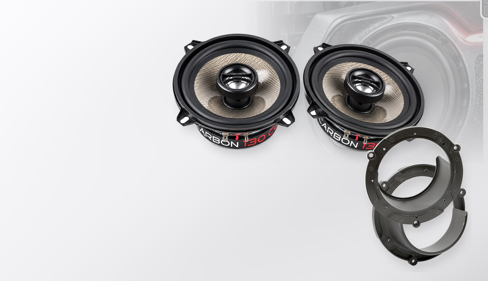 Pachet difuzoare dedicate Mazda 2 (DE) 2010-2015 - Audio System CARBON 130 mm