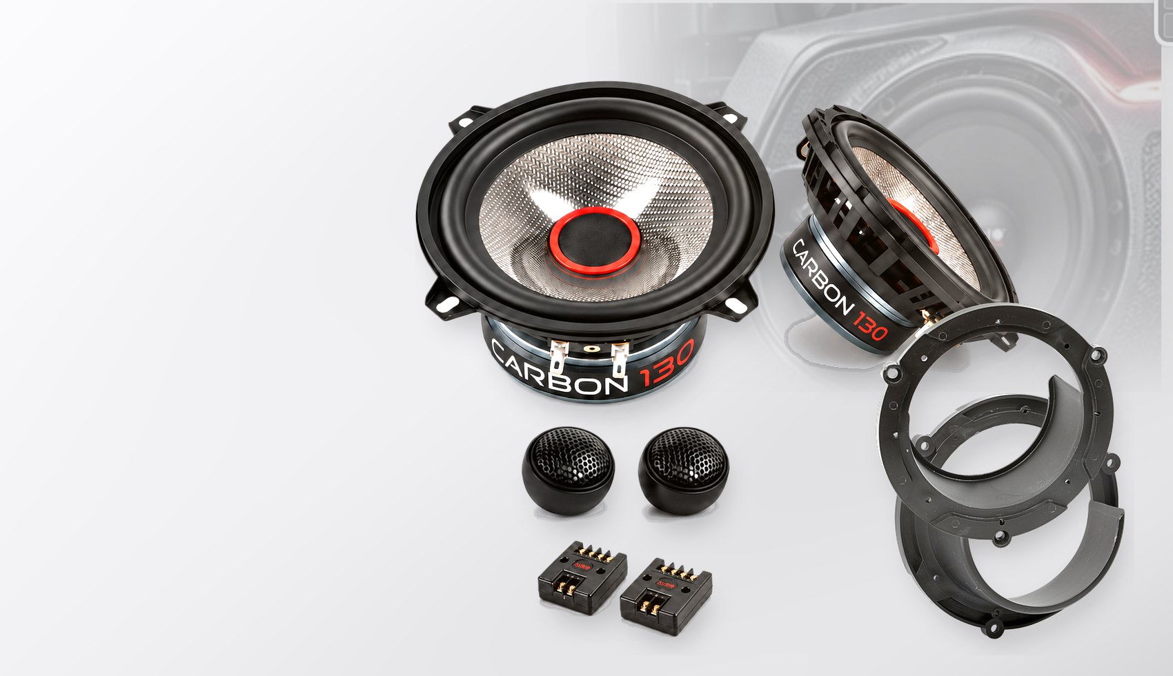 Pachet difuzoare dedicate Mazda 3 (BL) 2011-2013 - Audio System CARBON 130 mm