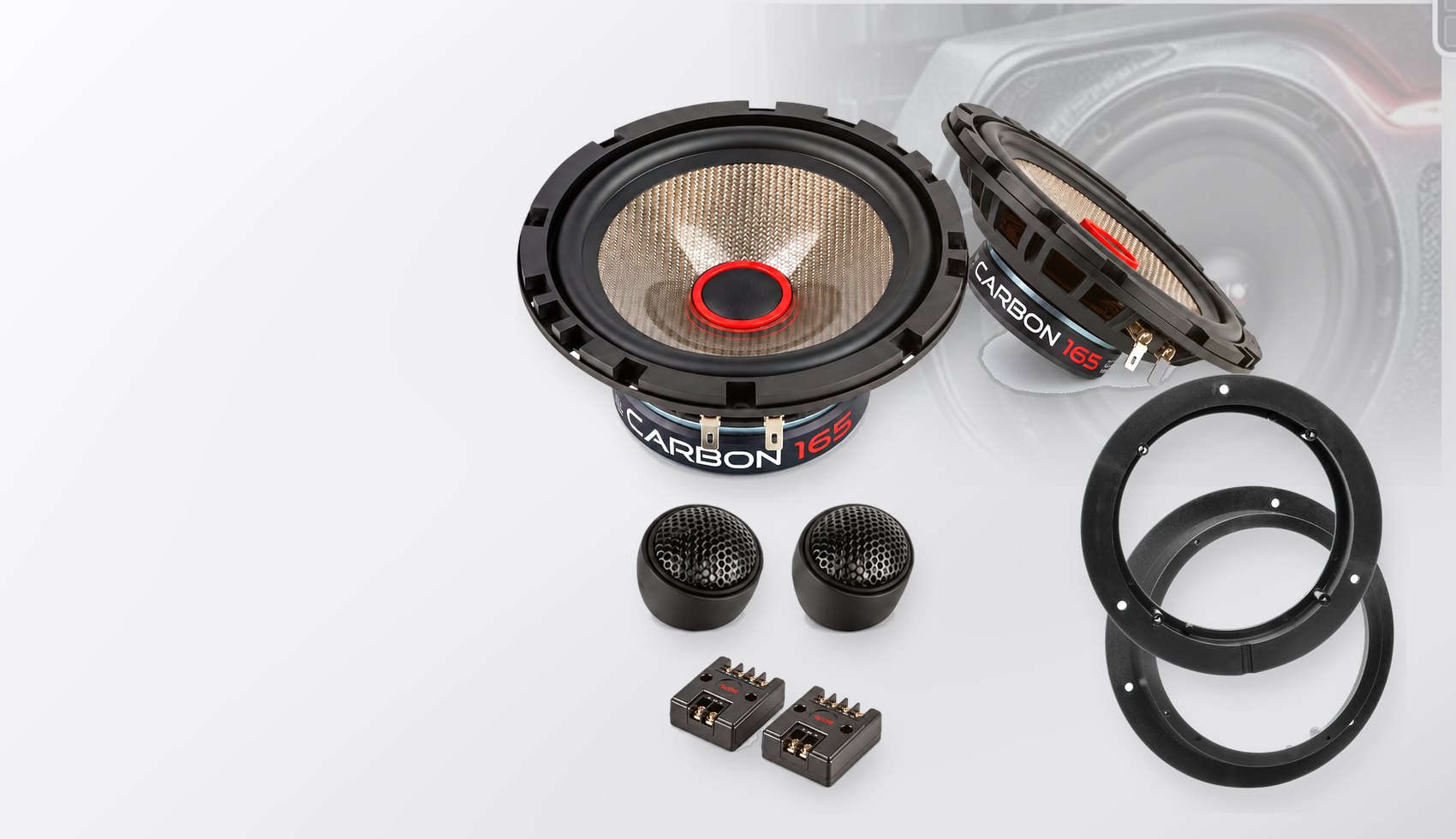 Pachet difuzoare dedicate Mercedes B-Klasse (T245) 2005-2011 - Audio System CARBON 165 mm