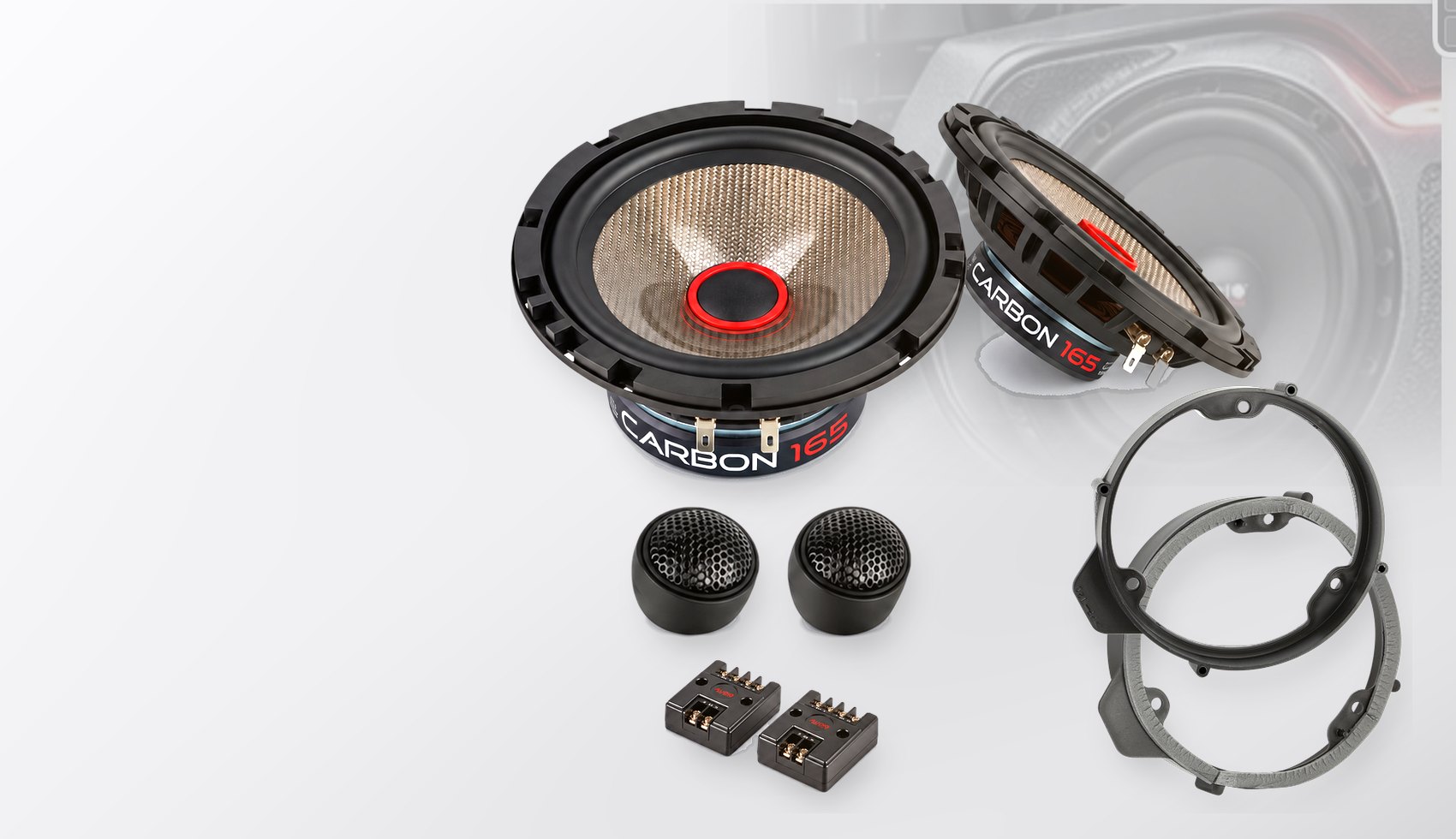 Pachet difuzoare dedicate Mercedes CLA (W117) 2013-2019 - Audio System CARBON 165 mm
