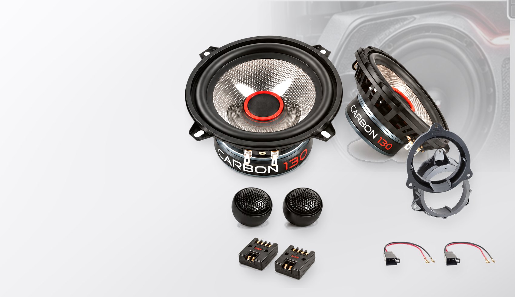 Pachet difuzoare dedicate Mercedes Citan (W415) 2012-2014 - Audio System CARBON 130 mm