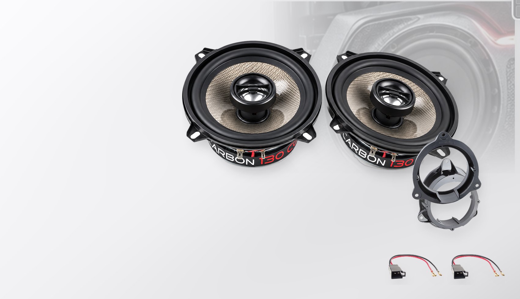 Pachet difuzoare dedicate Mercedes Citan (W415) 2012-2014 - Audio System CARBON 130 mm