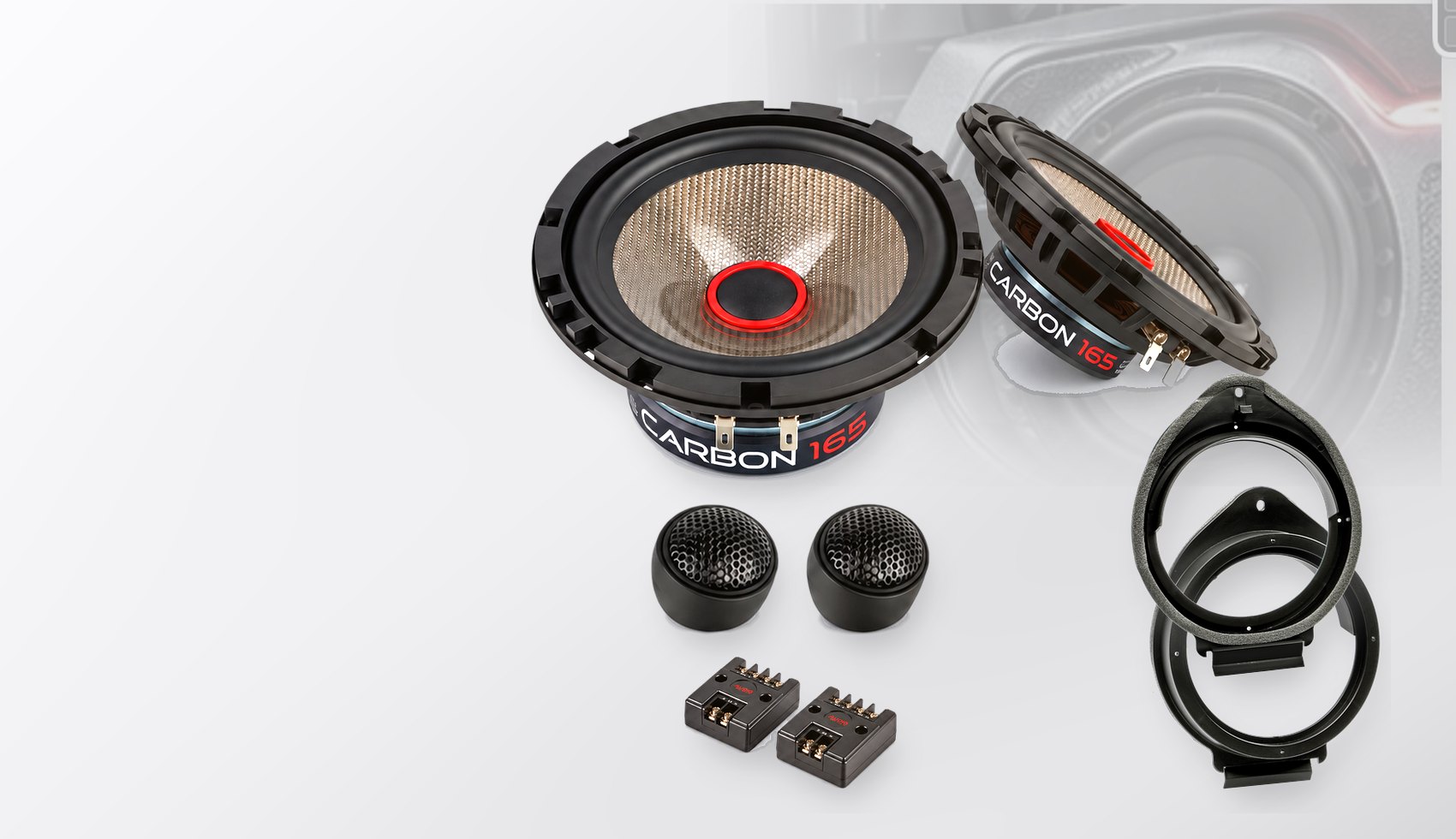 Pachet difuzoare dedicate Opel Adam 2013-2019 - Audio System CARBON 165 mm