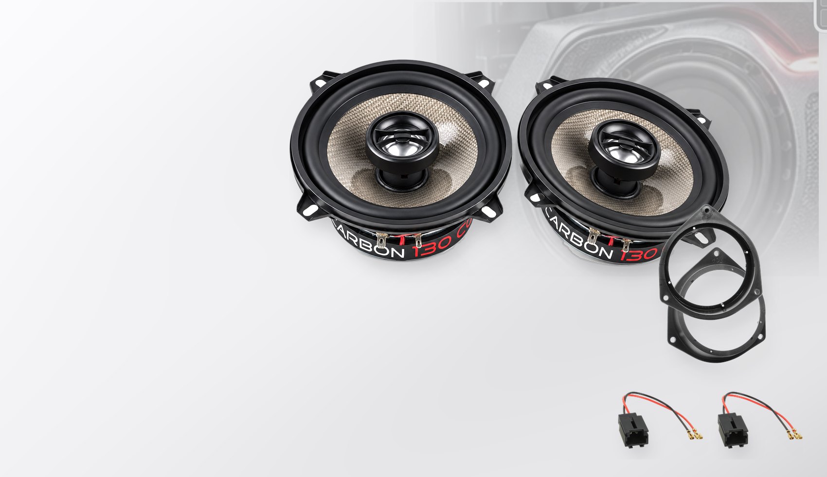 Pachet difuzoare dedicate Peugeot Bipper (225L/A) 2008-2015 - Audio System CARBON 130 mm