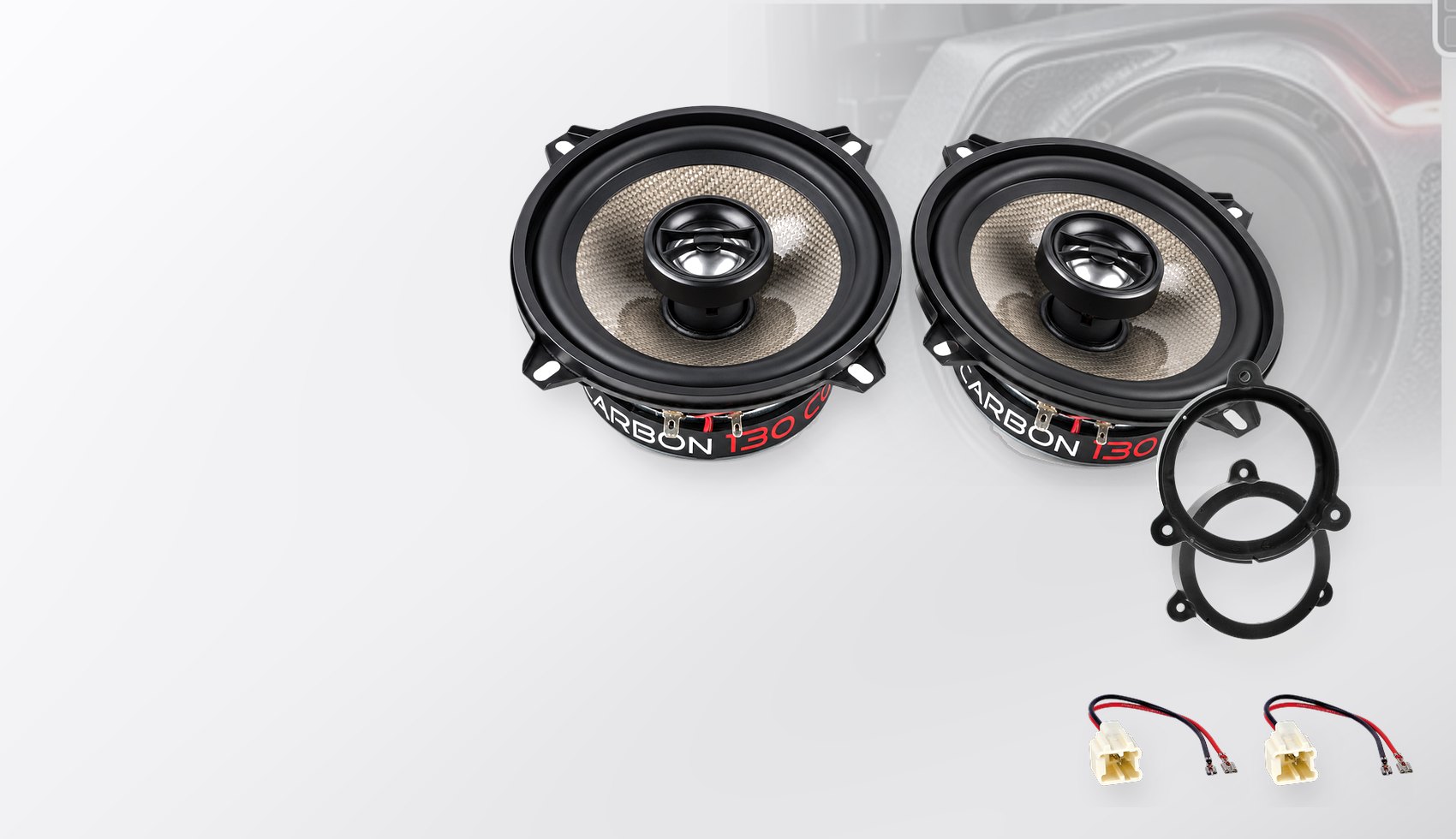 Pachet difuzoare dedicate Renault Megane III (Z) 2008-2014 - Audio System CARBON 130 mm