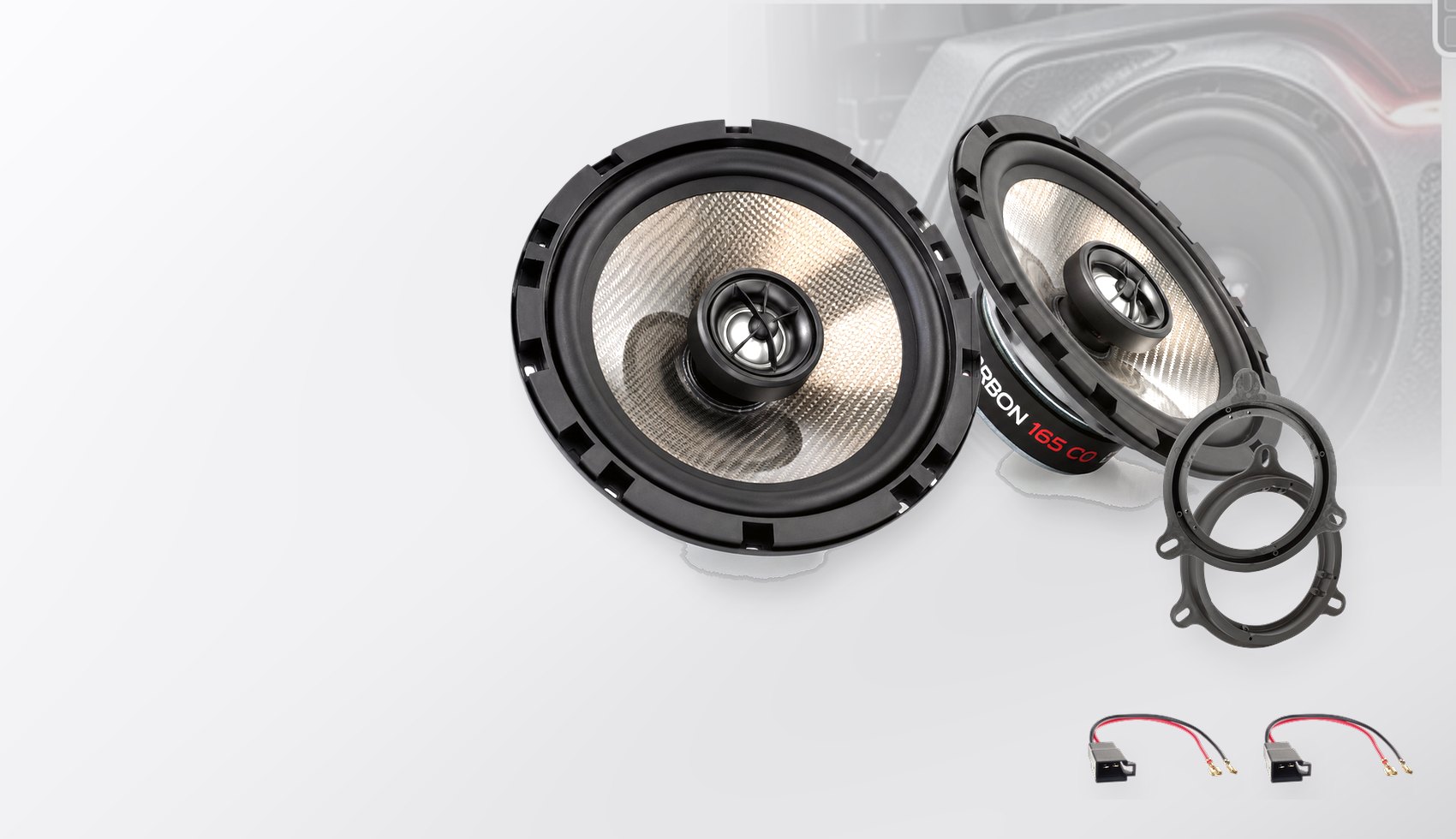 Pachet difuzoare dedicate Renault Twingo III (AH) 2014-2019 - Audio System CARBON 165 mm