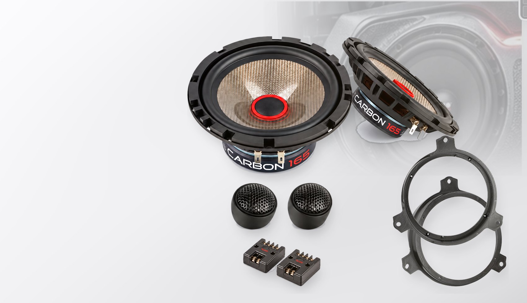 Pachet difuzoare dedicate Toyota GT86 2012-2020 - Audio System CARBON 165 mm