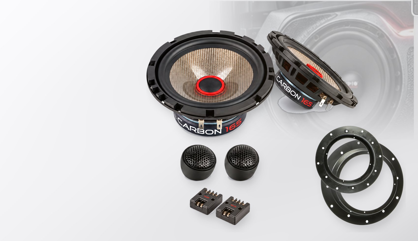 Pachet difuzoare dedicate VW Golf V Variant / Golf Plus (1K5/1KM) 2005-2010 - Audio System CARBON 165 mm