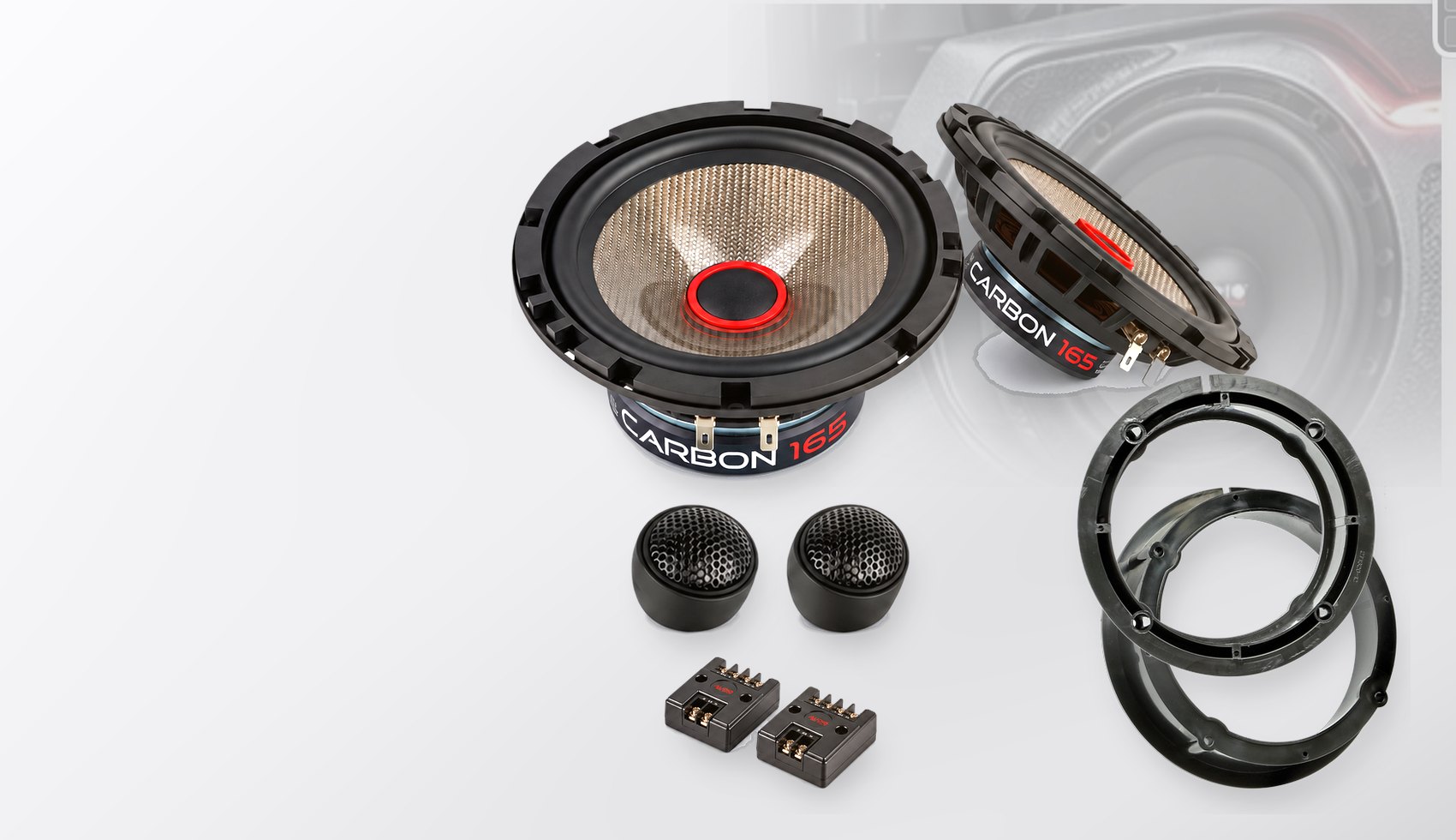 Pachet difuzoare dedicate VW Passat CC (3C/35) 2008-2011 - Audio System CARBON 165 mm