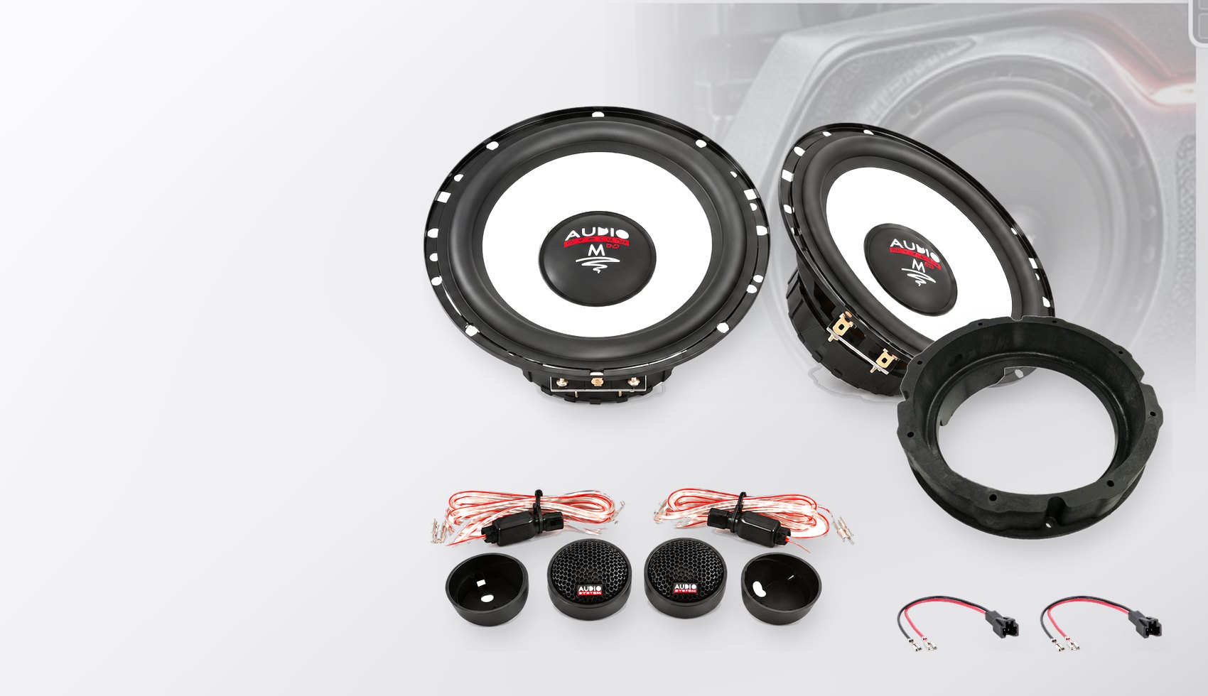 Pachet difuzoare dedicate Audi A7 (C8) 2018-prezent - Audio System M EVO 2 165 mm