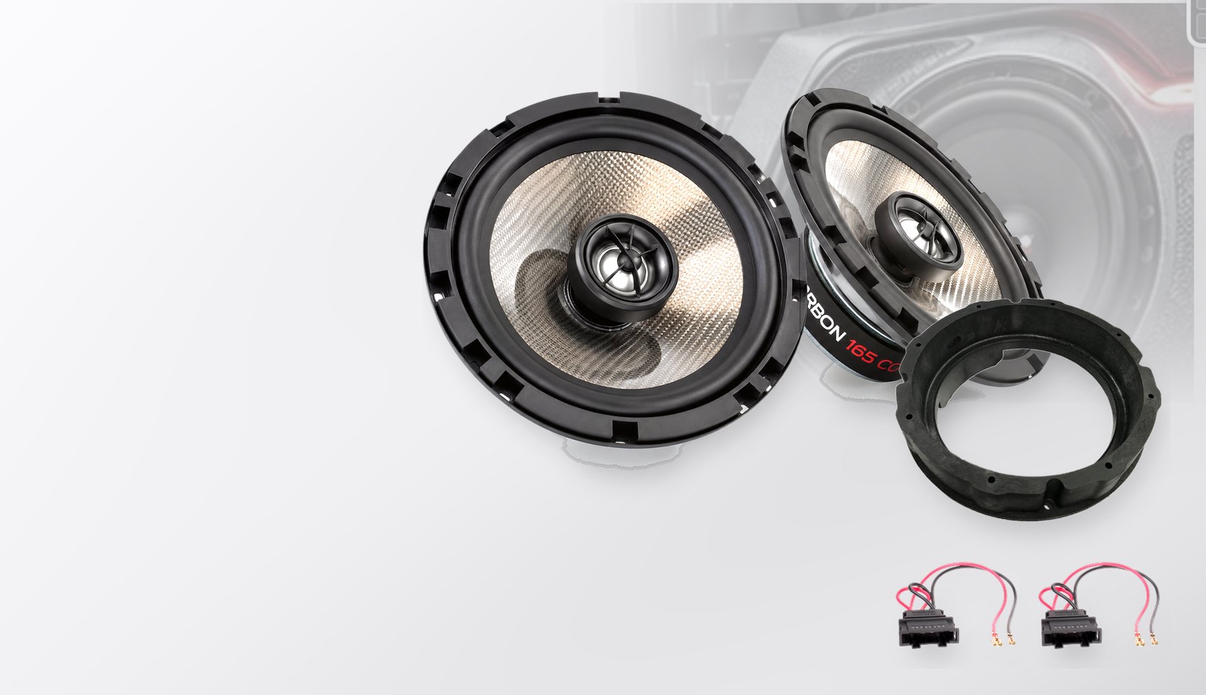 Pachet difuzoare dedicate VW T6.1 (7HC) 2019-2024 - Audio System CARBON 165 mm