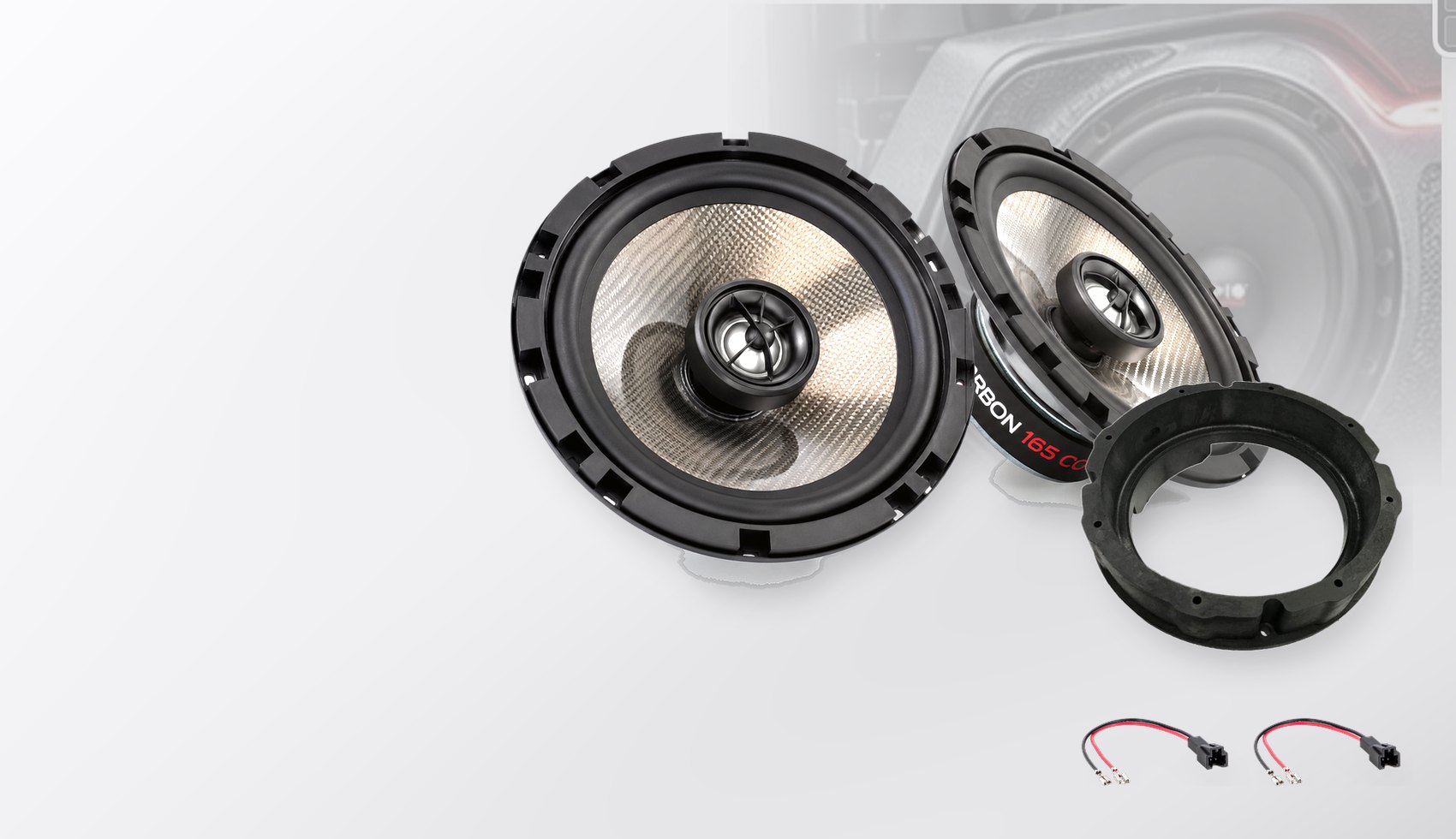Pachet difuzoare dedicate Audi A5 (F5) 2020-2024 - Audio System CARBON 165 mm
